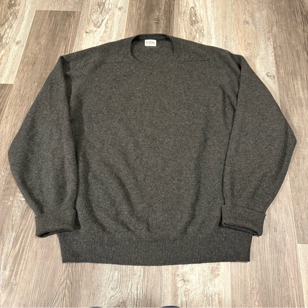 N. Peal Cashmere Charcoal Crewneck Sweater Men’s Size XL